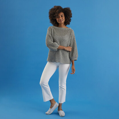 Seaside Sweater - Free Jumper Crochet Pattern for Women in Paintbox Yarns Cotton Mix DK by Paintbox Yarns - Paintbox Yarns - Image 3