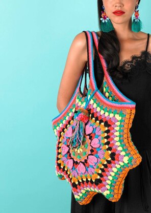 Passion Petal Tote - Free Bag Crochet Pattern For Women in Paintbox Yarns Cotton Aran - Paintbox Yarns - Image 3