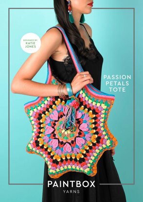 Passion Petal Tote - Free Bag Crochet Pattern For Women in Paintbox Yarns Cotton Aran - Paintbox Yarns