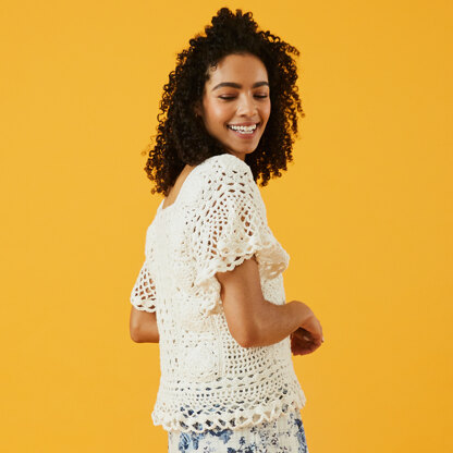 Datura Bloom Top - Free Crochet Pattern for Women in Paintbox Yarns Cotton DK - Downloadable PDF - Paintbox Yarns - Image 5