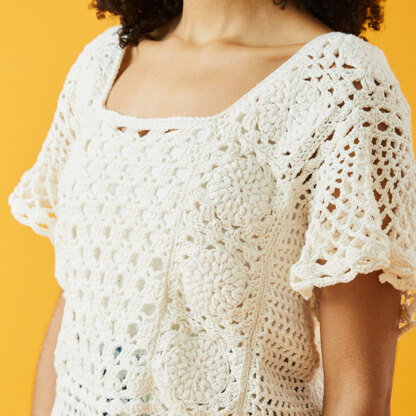 Datura Bloom Top - Free Crochet Pattern for Women in Paintbox Yarns Cotton DK - Downloadable PDF - Paintbox Yarns - Image 7
