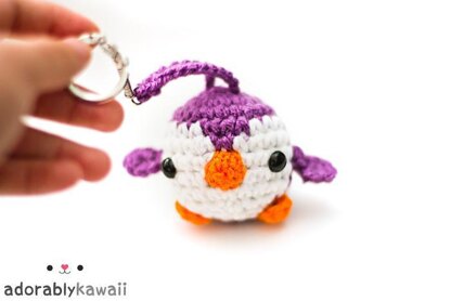 Mini Penguin Amigurumi Keychain - Amanda M - Image 2