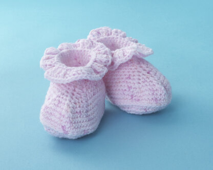 For the Frill of it Booties - Free Crochet Pattern For Babies in Paintbox Yarns Baby DK Prints by Paintbox Yarns - Paintbox Yarns - Image 2