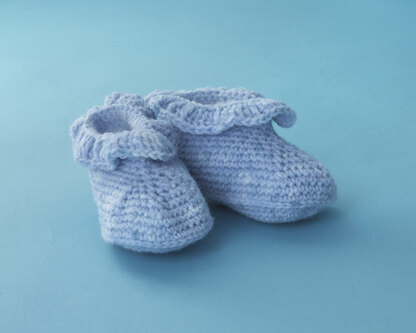 For the Frill of it Booties - Free Crochet Pattern For Babies in Paintbox Yarns Baby DK Prints by Paintbox Yarns - Paintbox Yarns - Image 3
