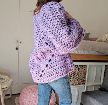 Super Chunky Hexagon Cardigan - The Snugglery - Image 3