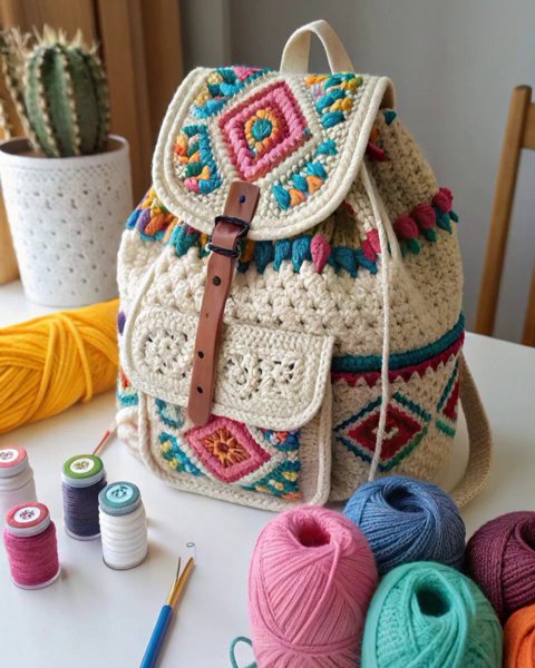 A welcoming introduction to a crochet tutorial video, showcasing a variety of colorful yarns and finished projects.