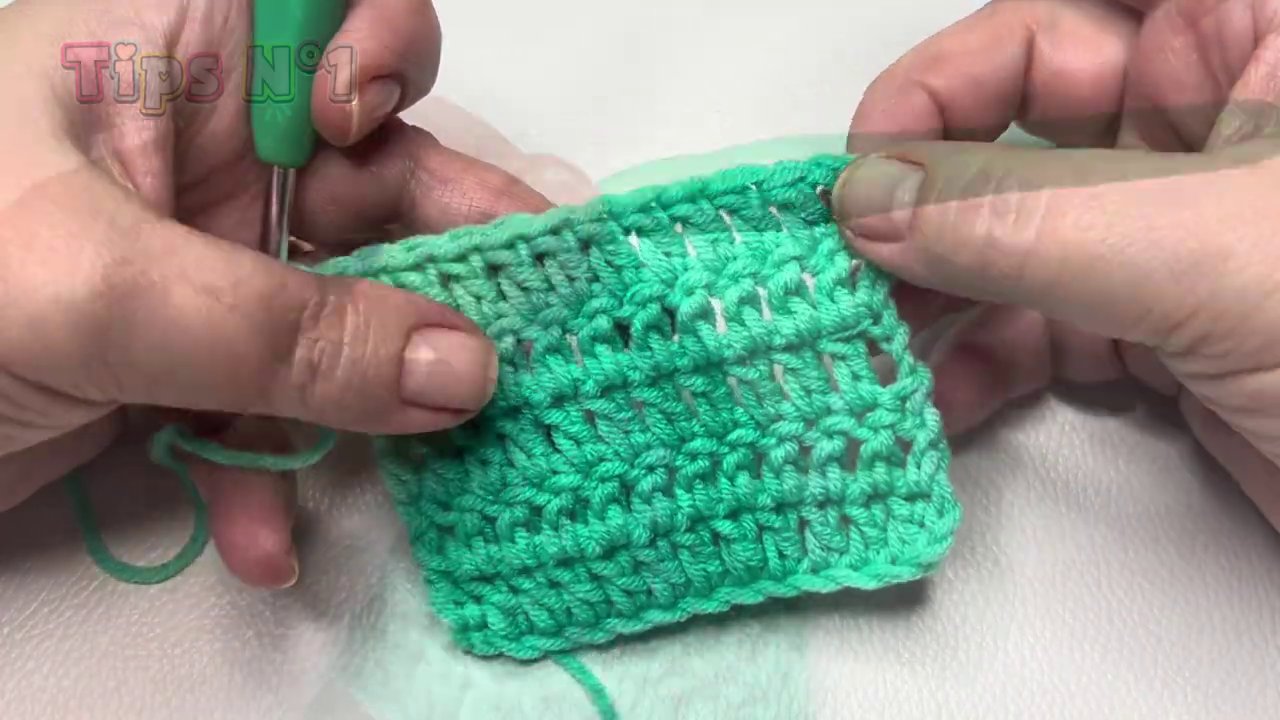 Comparison of a standard chain-three edge versus a clean, straight edge on a swatch of double crochet.