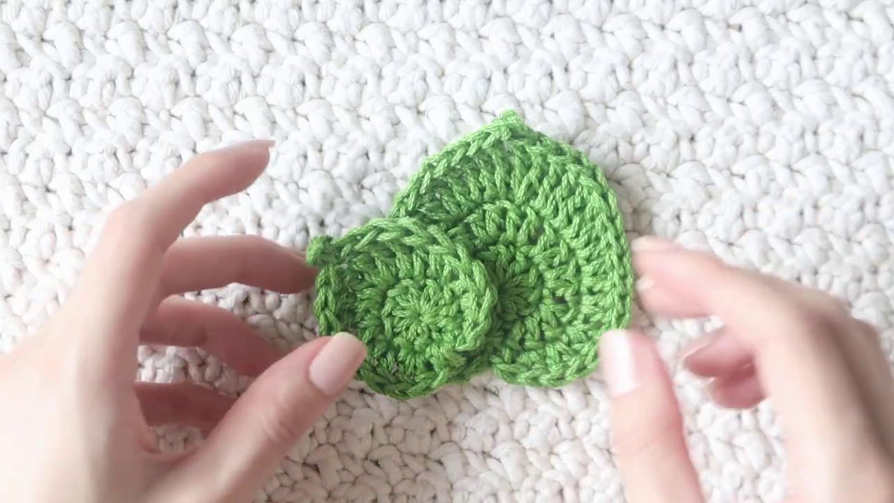 The two finished leaves side by side, showing the size difference between the small and large designs.
