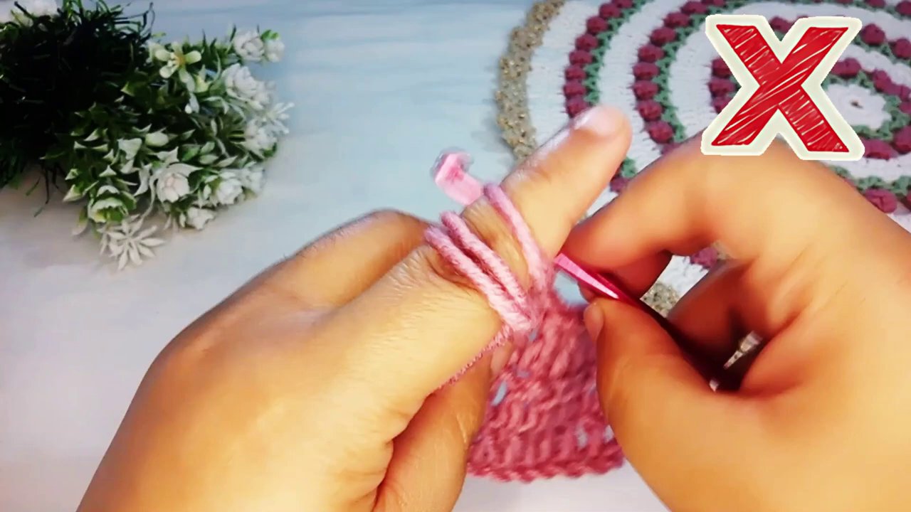 Comparison of loose, medium, and tight tension swatches in the same yarn.