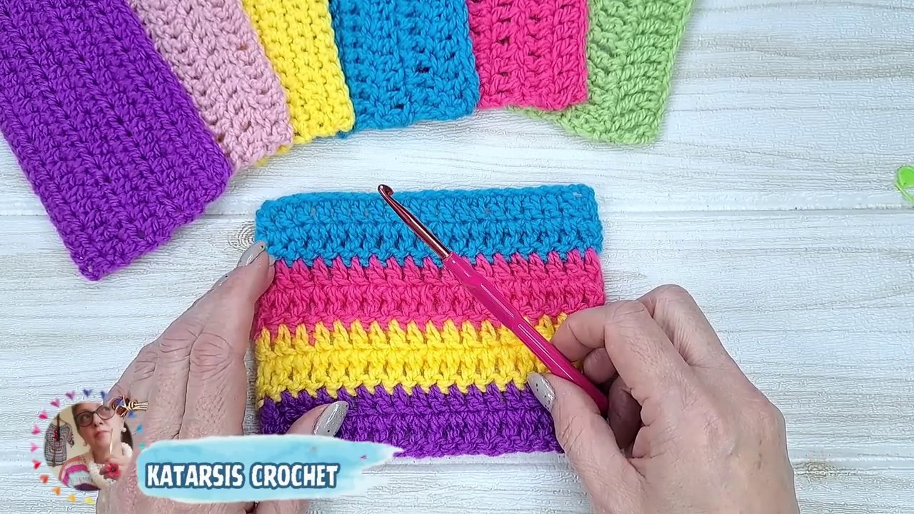 A close-up comparison showing a crochet edge with visible holes next to one with a clean, smooth finish.