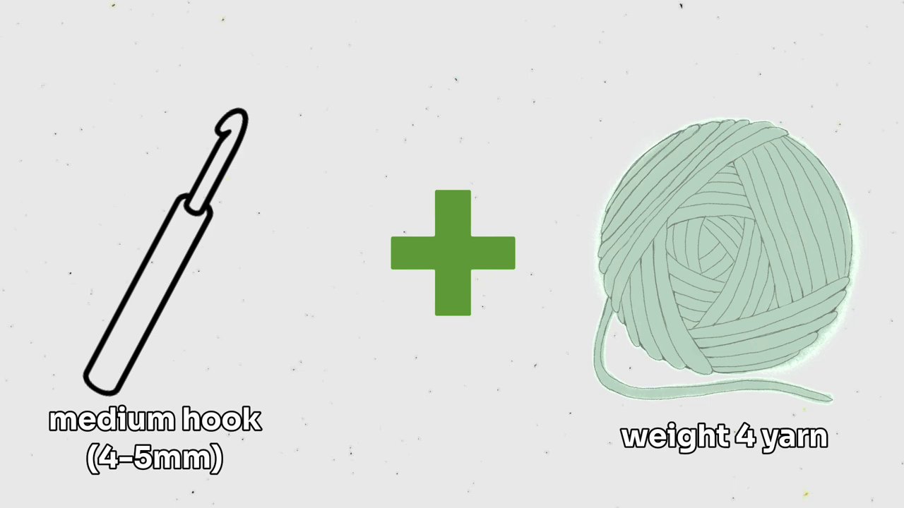 A close-up comparison of single crochet stitches versus moss stitch, showing the density difference between the two.