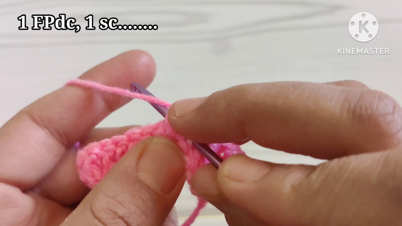 Final shot of the completed swatch, showing the clean edge and even tension of the stitch pattern.