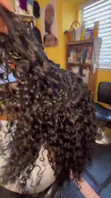 The detangling process, showing how to separate each piece of miracle knot hair.